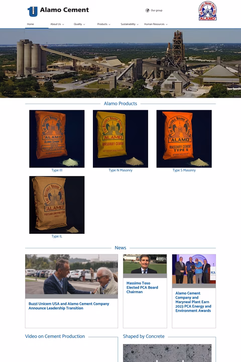 Alamo-Cement Homepage 1440px