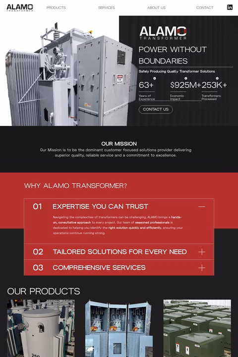 Alamo-Transformer Homepage 1440px