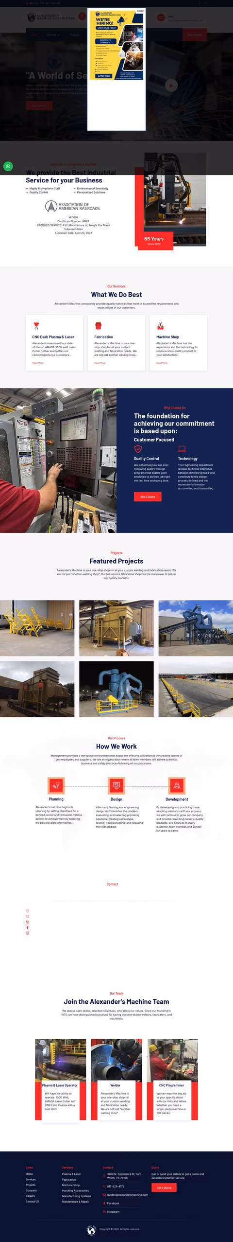 Alexanders-Machine Homepage 1440px