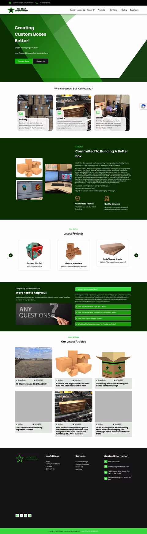 All-Star-Corrugated Homepage 1440px