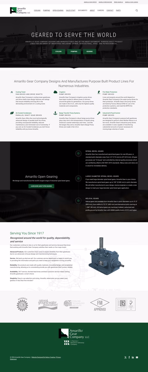 Amarillo-Gear-Company Homepage 1440px