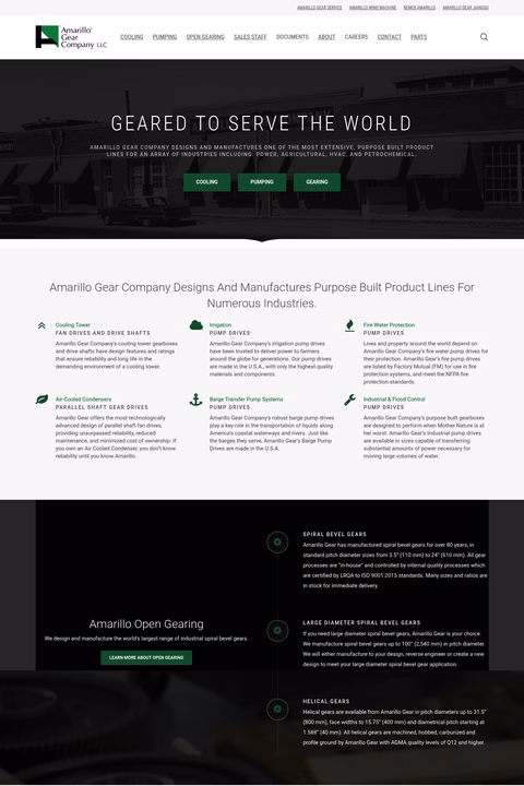 Amarillo-Gear-Company Homepage 1440px