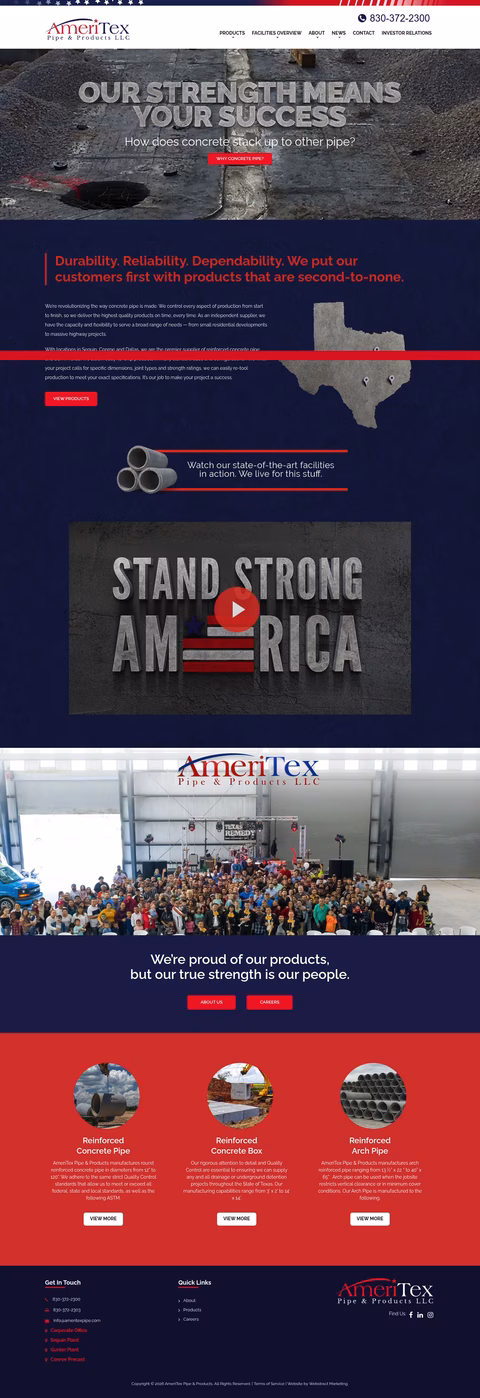 Ameritex-Pipe-Products Homepage 1440px