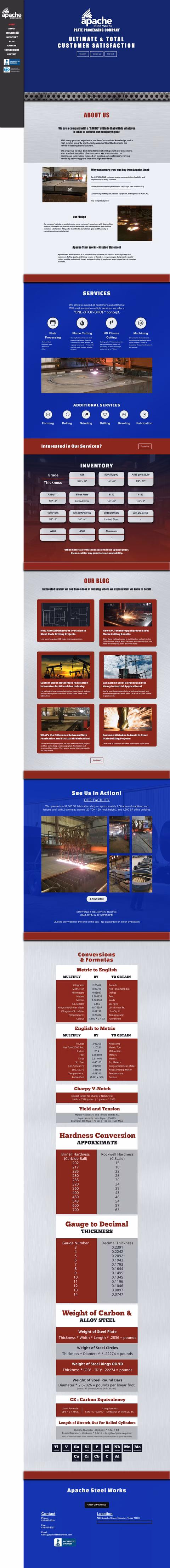 Apache-Steel-Works Homepage 1440px