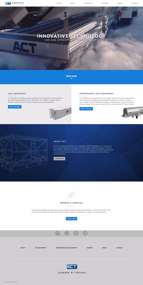 Applied-Cryo-Technologies Homepage 1440px