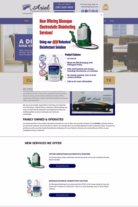 Ariel-Janitorial-Services Homepage 1440px