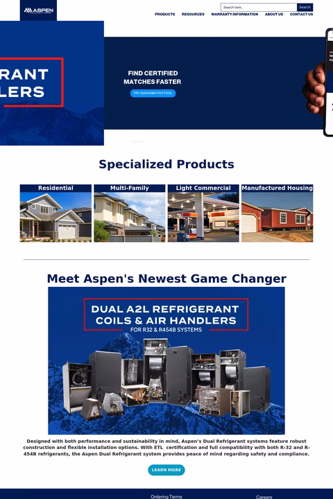 Aspen-Manufacturing Homepage 1440px