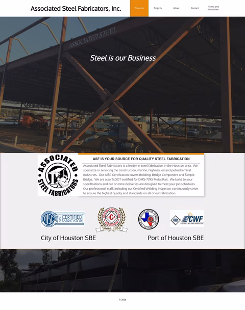 Associated-Steel-Fabricators Homepage 1440px