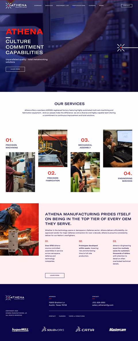 Athena-Manufacturing Homepage 1440px