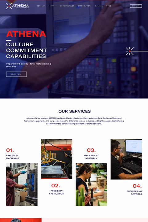 Athena-Manufacturing Homepage 1440px