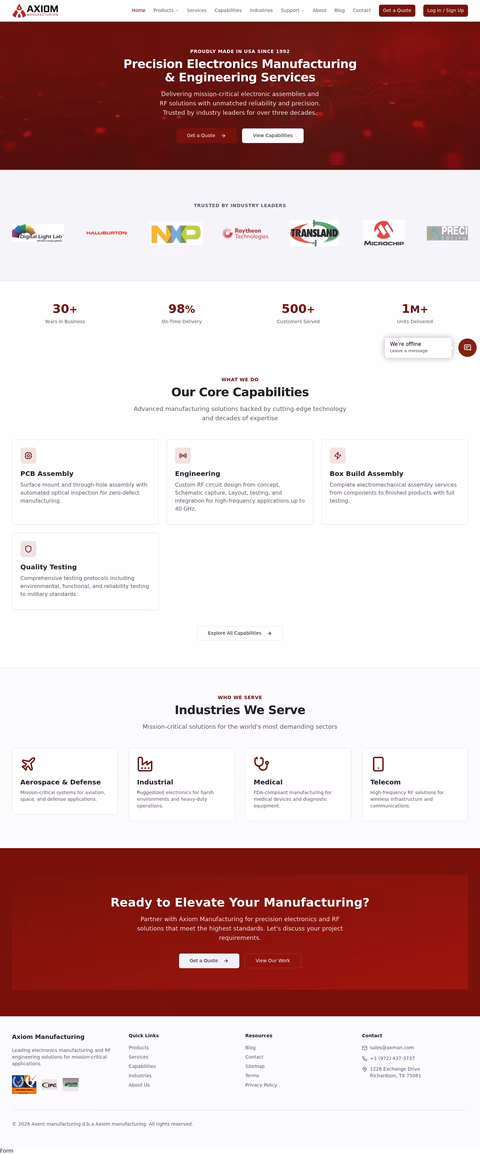 Axiom-Manufacturing Homepage 1440px