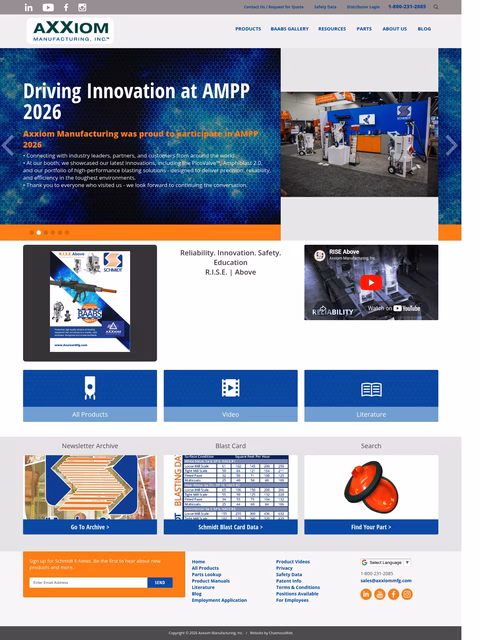 Axxiom-Manufacturing Homepage 1440px