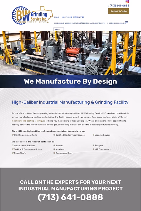 B-W-Grinding-Service Homepage 1440px