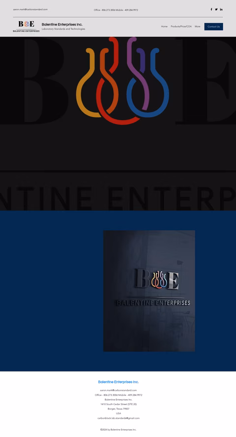 Balentine-Enterprises-Inc Homepage 1440px