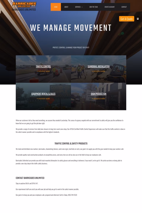 Barricades-Unlimited Homepage 1440px