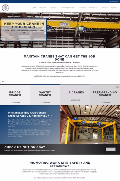 Bay-Area-General-Crane-Service-Company Homepage 1440px