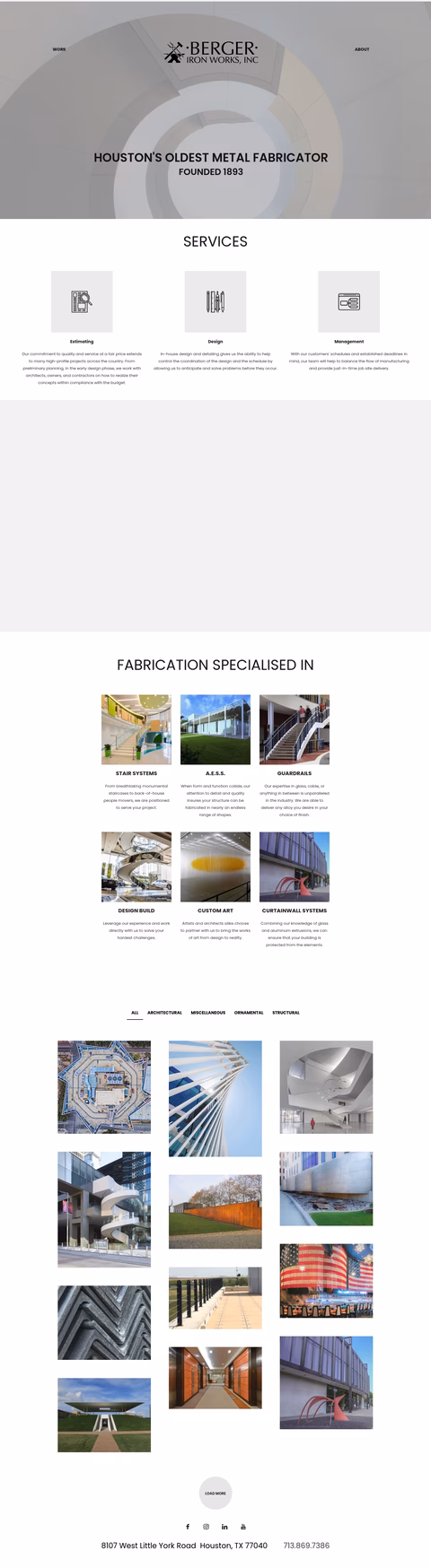 Berger-Iron-Works Homepage 1440px