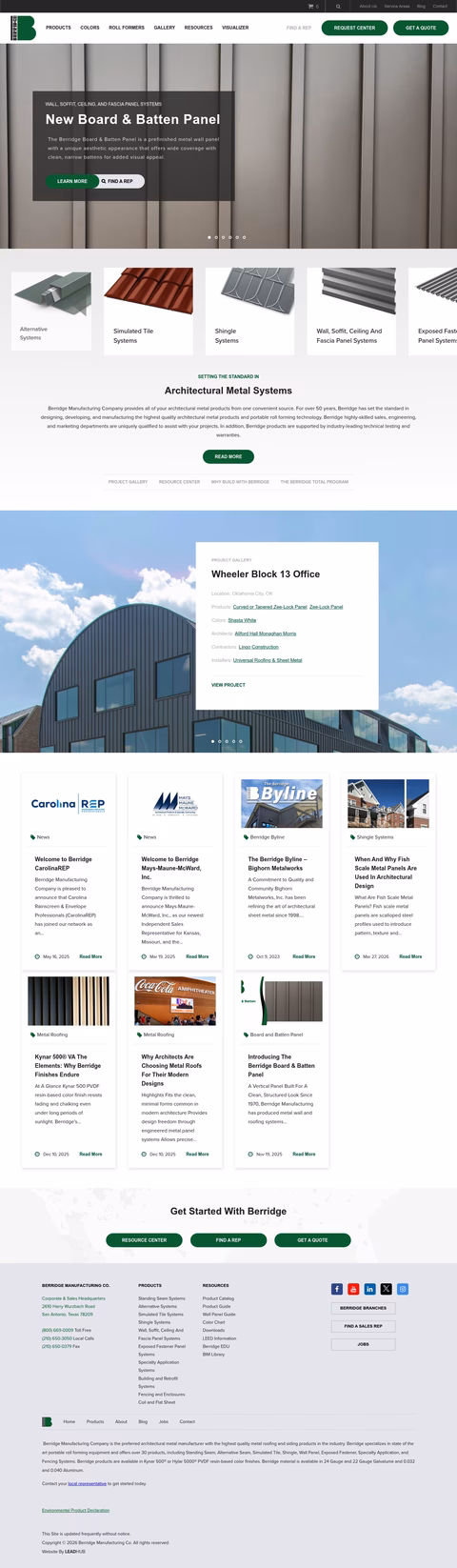 Berridge-Manufacturing-Company Homepage 1440px