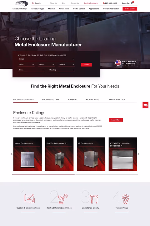 Bison-Profab Homepage 1440px