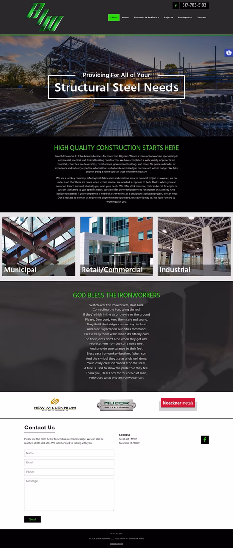 Branch-Ironworks Homepage 1440px