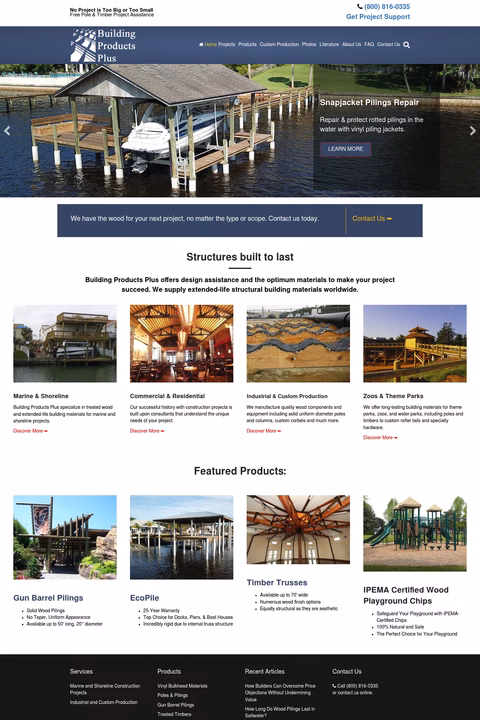Building-Products-Plus Homepage 1440px