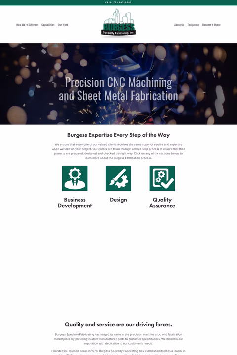 Burgess-Specialty-Fabricating Homepage 1440px