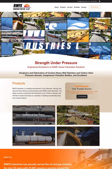 Bwfs-Industries Homepage 1440px