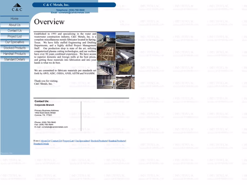 C-C-Metals Homepage 1440px