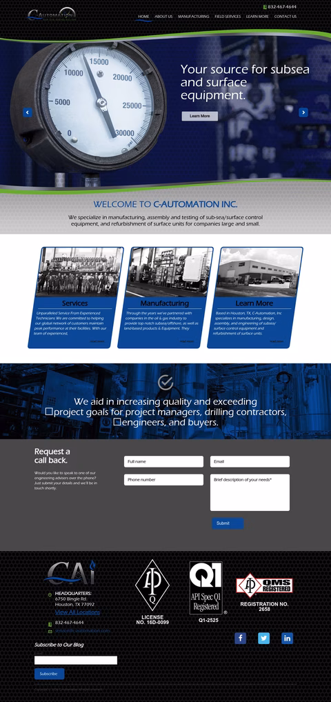 C-Automation Homepage 1440px