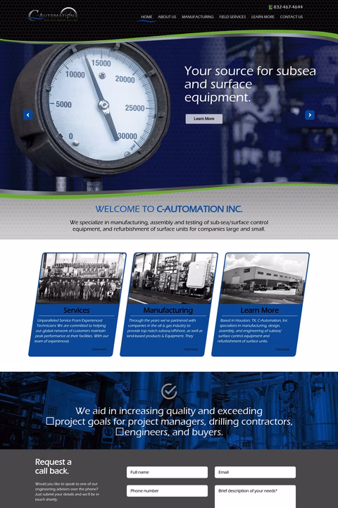 C-Automation Homepage 1440px