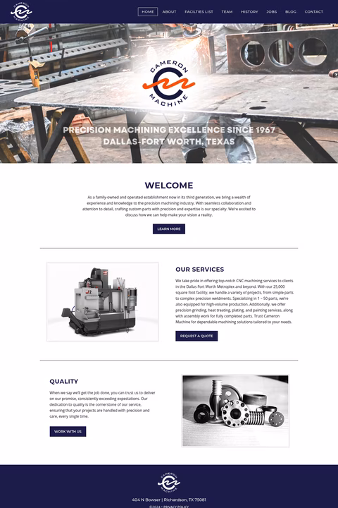 Cameron-Machine-Shop Homepage 1440px
