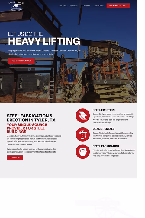 Cannon-Steel Homepage 1440px