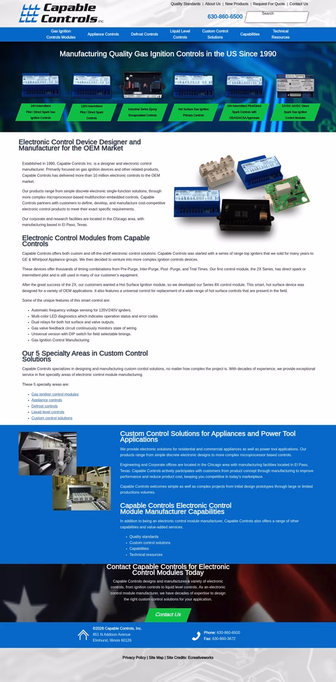 Capable-Controls-Inc Homepage 1440px