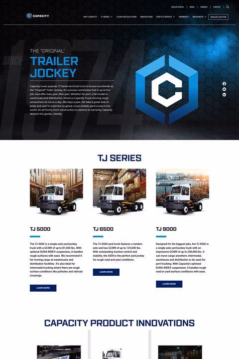 Capacity-Trucks Homepage 1440px