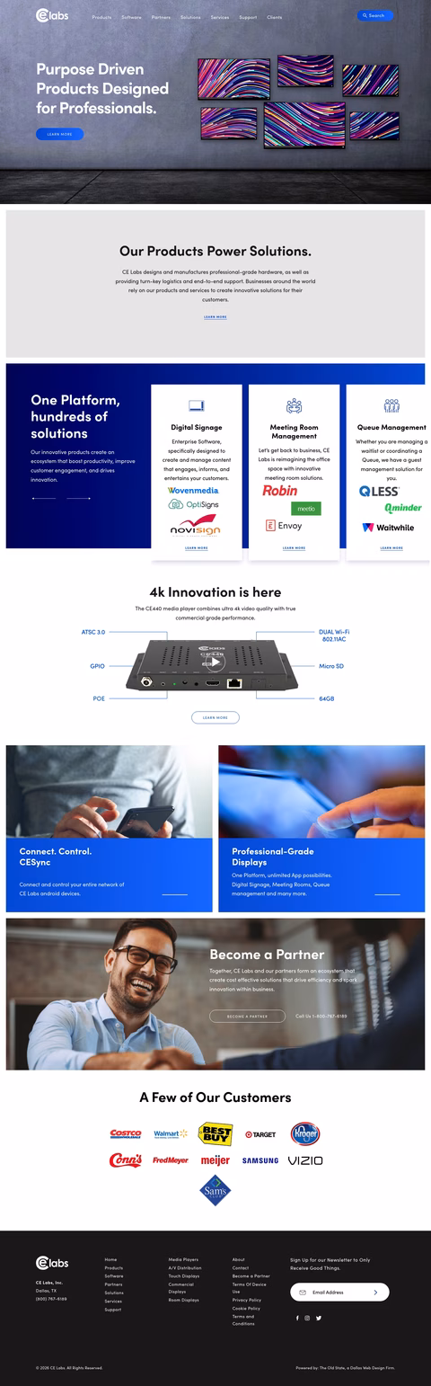 Ce-Labs Homepage 1440px