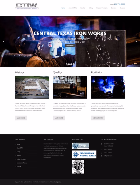 Central-Texas-Iron-Works Homepage 1440px