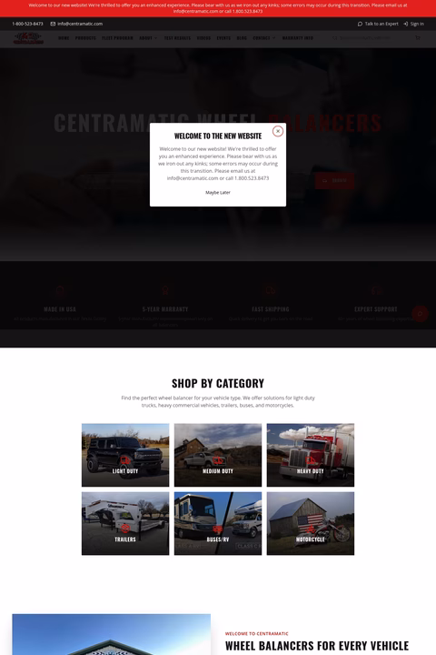 Centramatic Homepage 1440px