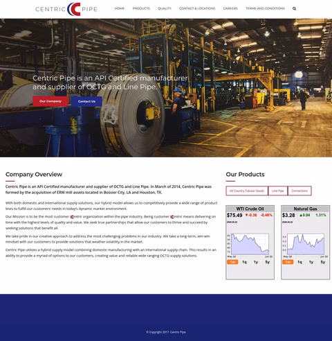 Centric-Pipe Homepage 1440px