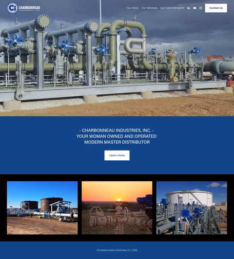Charbonneau-Industries Homepage 1440px