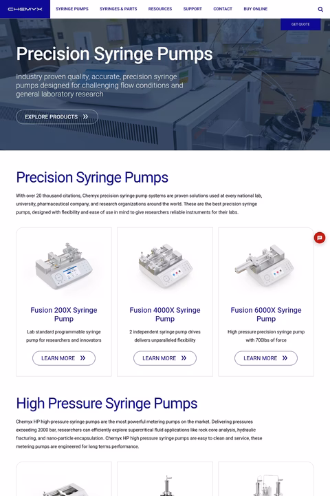 Chemyx Homepage 1440px