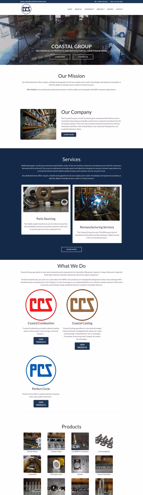Coastal-Casting-Services Homepage 1440px
