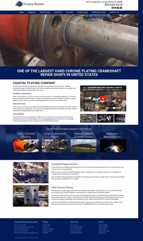 Coastal-Plating-Company Homepage 1440px