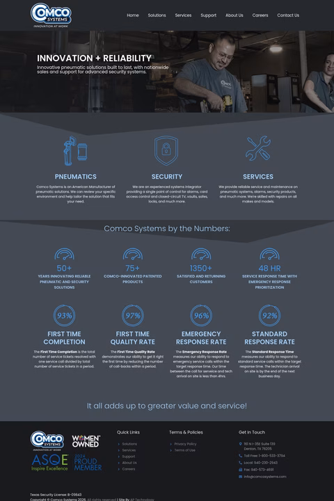 Comco-Systems Homepage 1440px