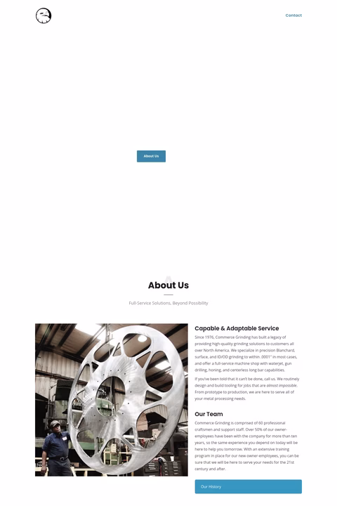 Commerce-Grinding-Company Homepage 1440px