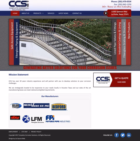 Complete-Corrosion-Solutions Homepage 1440px