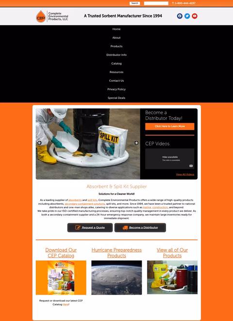 Complete-Environmental-Products Homepage 1440px