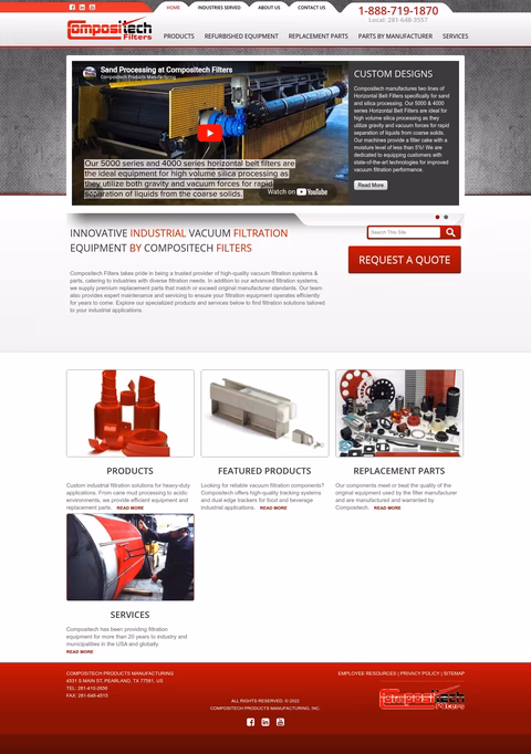 Compositech-Filters Homepage 1440px