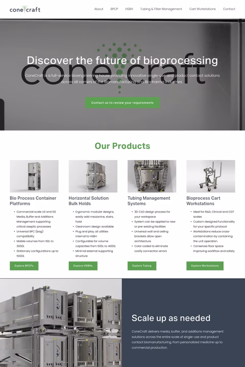 Conecraft Homepage 1440px