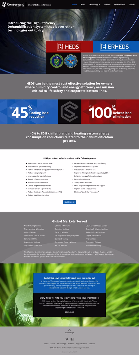 Conservant-Systems Homepage 1440px