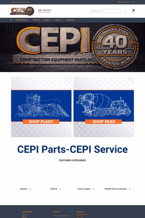 Construction-Equipment-Parts Homepage 1440px